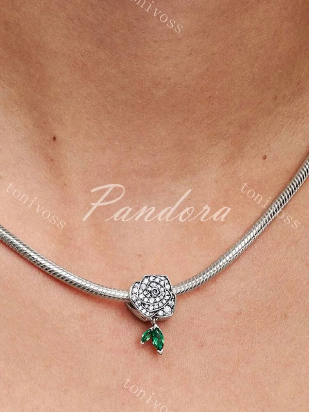 Pandora Sparkling Rose in Bloom Charm